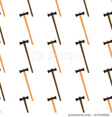Illustration on theme pattern steel axes with wooden handle Illustration on theme pattern steel axes with wooden handle 83456606