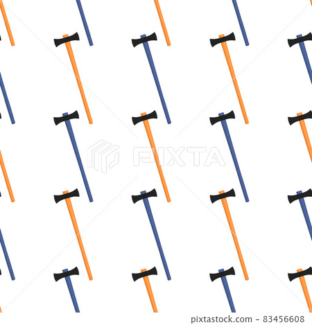 Illustration on theme pattern steel axes with wooden handle Illustration on theme pattern steel axes with wooden handle 83456608