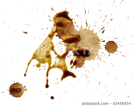 Coffee splatter cut out on and isolated Coffee splatter cut out on and isolated 83456854