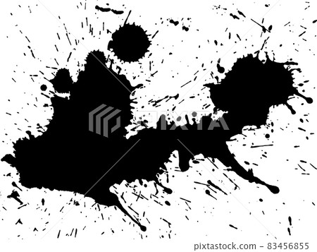 Black ink splatter cut out on and isolated Black ink splatter cut out on and isolated 83456855