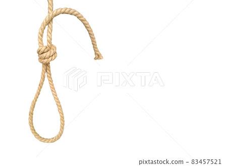 Natural rope loop isolated on white background 83457521