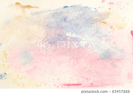 hand painted modern pastel pink, blue and golden watercolour background 83457888