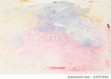 hand painted modern pastel pink, blue and golden watercolour background 83457889