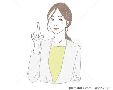 指向她的手指的女商人 83457978