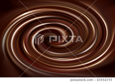 Vector background of swirling dark chocolate texture Vector background of swirling dark chocolate texture 83458735
