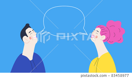 Happiness - happy smiling people portraits, emotion concept 83458977