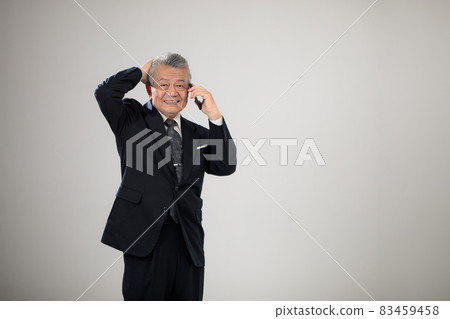 Senior male business smartphone smile Senior male business smartphone smile 83459458