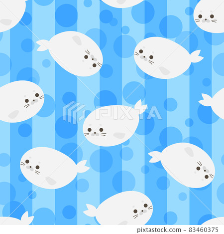 Seal seamless pattern blue Seal seamless pattern blue 83460375