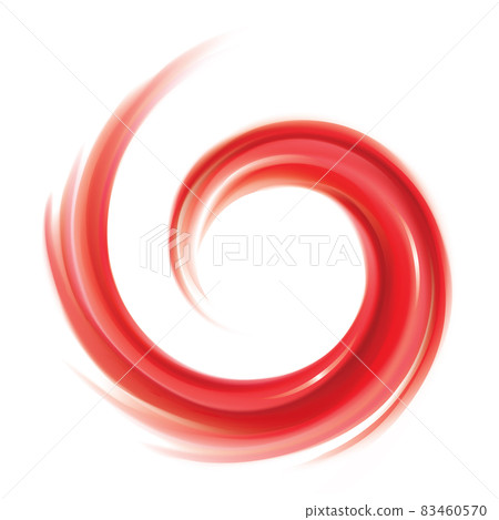 Vector swirling red backdrop. Juice of red fruits 83460570