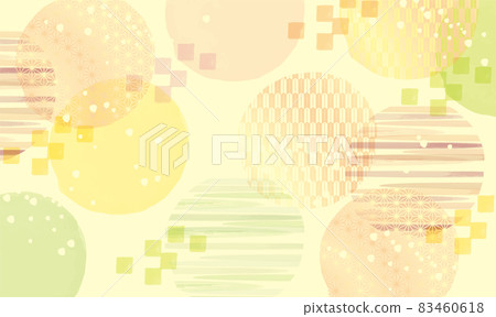 Watercolor style Japanese pattern background material 83460618