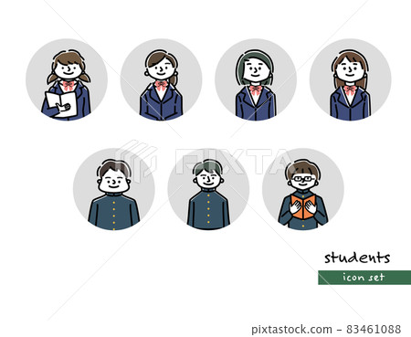 Student icon illustration set 83461088