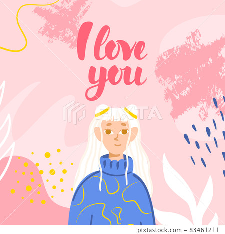 Love You Girl Greeting Card Love You Girl Greeting Card 83461211