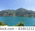 Goluble lake in the daytime and mountains behind it 83461212