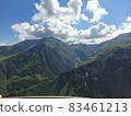 green mountains in the clouds 83461213