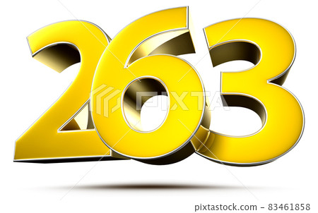 number 263 gold. - Stock Illustration [83461858] - PIXTA