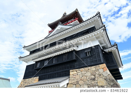 Kiyosu Castle and the sky looking up Kiyosu Castle and the sky looking up 83461922