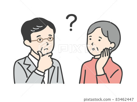 Senior couple worried Senior couple worried 83462447