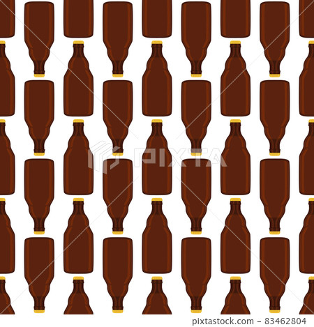 Illustration on theme seamless beer glass bottles with lid for brewery 83462804