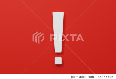 3D material_exclamation mark 83463396
