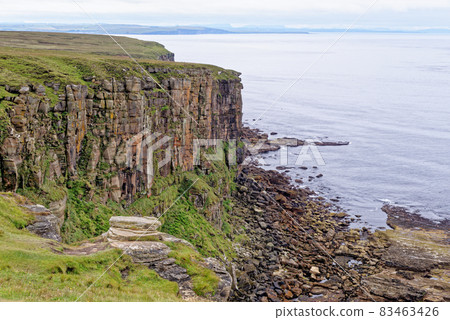 Scenic cliffs in Dunnet Head - Caithness - Scotland 83463426