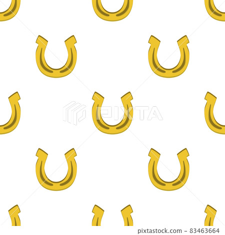 Illustration on theme Irish holiday St Patrick day, seamless horseshoes 83463664