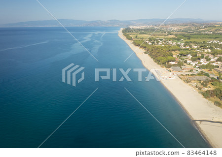 Nice aerial shot of the Calabria coastline 83464148