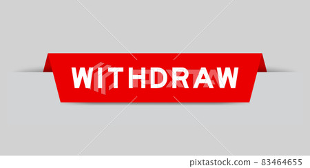 Red color inserted label with word withdraw on...-插圖素材 [83464655] - PIXTA圖庫