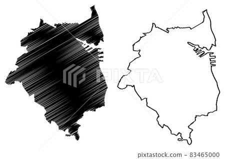 Gdynia City (Republic of Poland, Pomeranian Voivodeship) map vector illustration, scribble sketch City of Gdynia map Gdynia City (Republic of Poland, Pomeranian Voivodeship) map vector illustration, scribble sketch City of Gdynia map 83465000