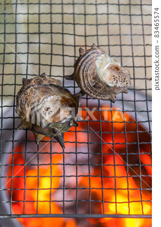 [Turbo sazae pot grilled at the auto campsite] 83465574