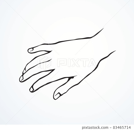 Relaxed hand. Vector drawing icon 83465714
