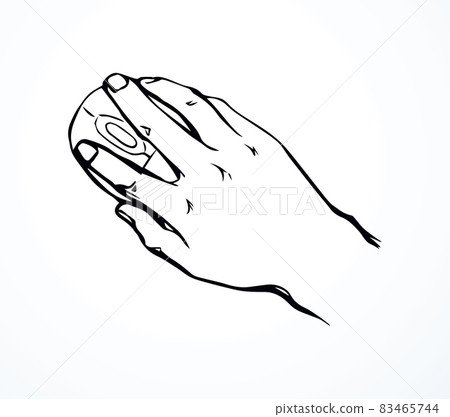 Hand on the mouse. Vector drawing - Stock Illustration [83465744] - PIXTA