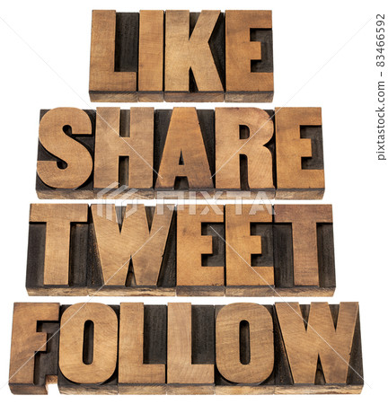 like, share, tweet, follow 83466592