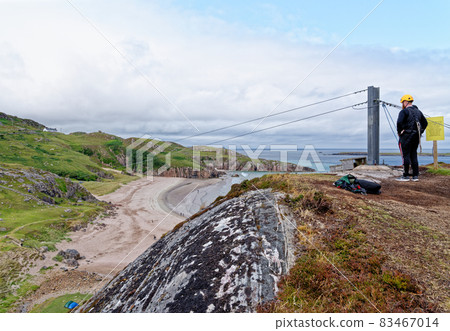 Zip Line over Ceannabeinne Beach - Durness - Scotland 83467014