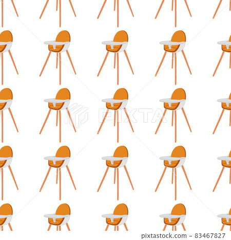 Illustration on theme colorful modern child high chair Illustration on theme colorful modern child high chair 83467827