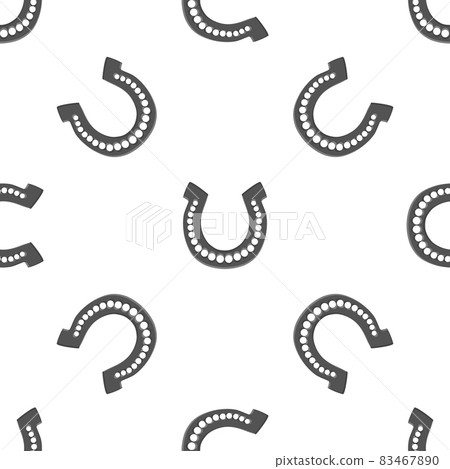 Illustration on theme Irish holiday St Patrick day, seamless horseshoes Illustration on theme Irish holiday St Patrick day, seamless horseshoes 83467890