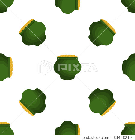 Illustration on theme Irish holiday St Patrick day, seamless pot of coins Illustration on theme Irish holiday St Patrick day, seamless pot of coins 83468219