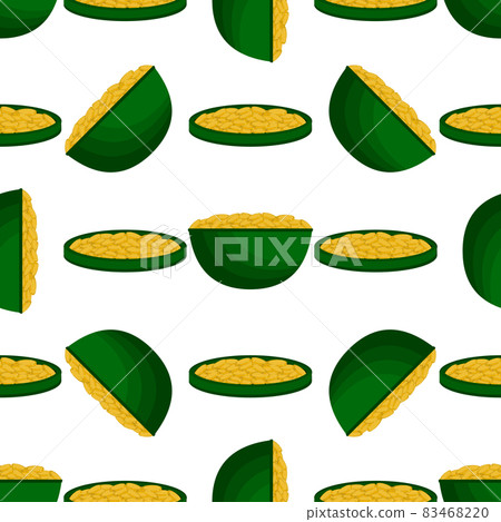 Illustration on theme Irish holiday St Patrick day, seamless pot of coins 83468220
