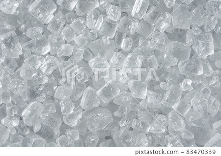 Sugar crystals under microscope, image width 9mm, abstract science background 83470339