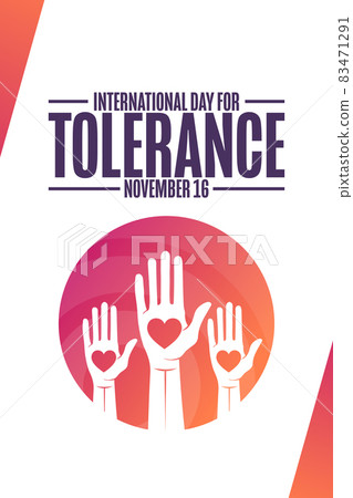 International Day for Tolerance. November 16. Holiday concept. Template for background, banner, card 83471291