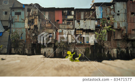 Dharavi slums in east Mumbai. Bandra District, Maharashtra, India. 83471577