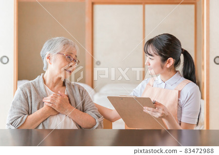 接受家庭護理的老年婦女（心/肺） 83472988