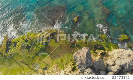 Pantai Tegal Wangi Beach, island of Bali. Indonesia. Aerial view. Pantai Tegal Wangi Beach, island of Bali. Indonesia. Aerial view. 83473591