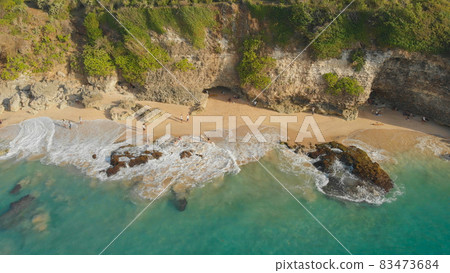 Pantai Tegal Wangi Beach, island of Bali. Indonesia. Aerial view. 83473684