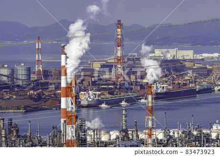 Mizushima Seaside Industrial Zone JFE Steel and Tanker Kurashiki City, Okayama Prefecture 83473923