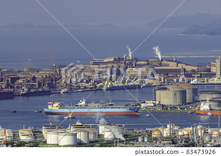 Mizushima Seaside Industrial Zone JFE Steel and Tanker Kurashiki City, Okayama Prefecture 83473926