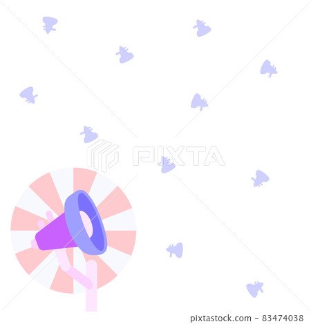 Illustration Of Small Pole Megaphone With Sun Raises Softly Making New Announcements In Open Space. Bullhorn On A Rod Gently Promoting Late Advertisements In Empty Area. Illustration Of Small Pole Megaphone With Sun Raises Softly Making New Announcements In Open Space. Bullhorn On A Rod Gently Promoting Late Advertisements In Empty Area. 83474038