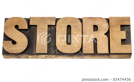 store word in wood type 83474436