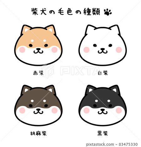 柴犬外套顏色套裝臉 柴犬外套顏色套裝臉 83475330