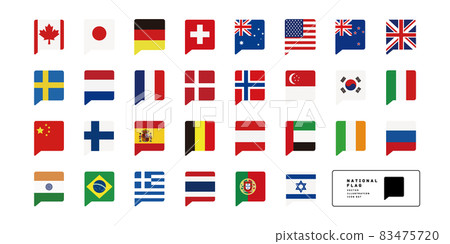 Best Country Flags of various countries Icon set Best Country Flags of various countries Icon set 83475720