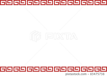 紅色中國風簡約框架 83475738